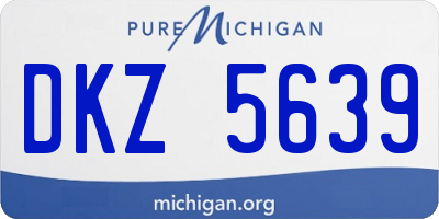MI license plate DKZ5639