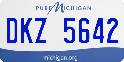 MI license plate DKZ5642