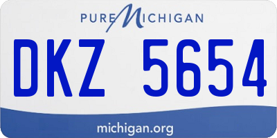 MI license plate DKZ5654