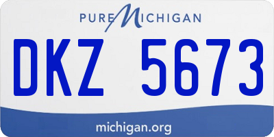 MI license plate DKZ5673