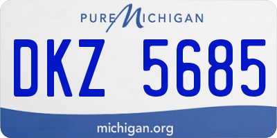 MI license plate DKZ5685