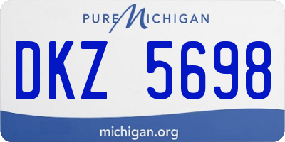 MI license plate DKZ5698
