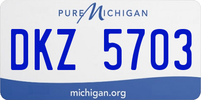 MI license plate DKZ5703