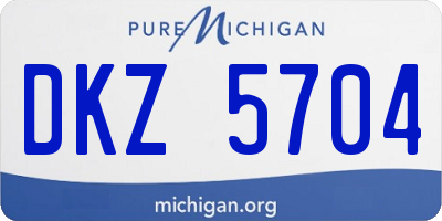 MI license plate DKZ5704