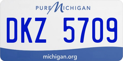 MI license plate DKZ5709