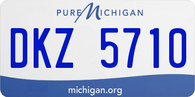MI license plate DKZ5710