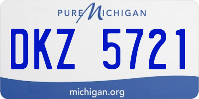 MI license plate DKZ5721