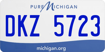 MI license plate DKZ5723