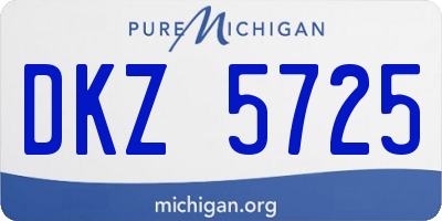 MI license plate DKZ5725