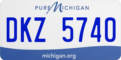 MI license plate DKZ5740