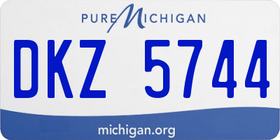 MI license plate DKZ5744