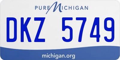 MI license plate DKZ5749