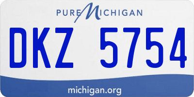 MI license plate DKZ5754