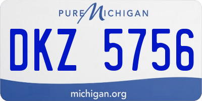 MI license plate DKZ5756