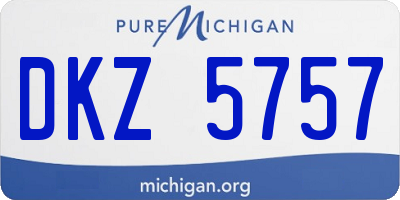 MI license plate DKZ5757