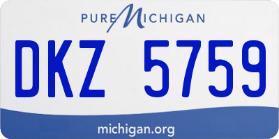 MI license plate DKZ5759