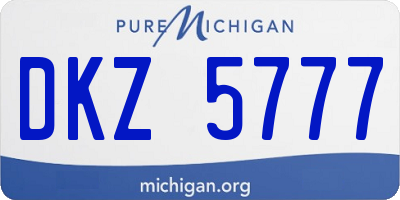 MI license plate DKZ5777