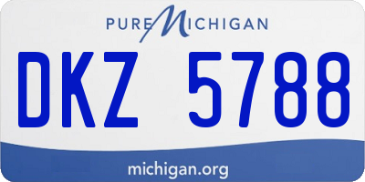 MI license plate DKZ5788