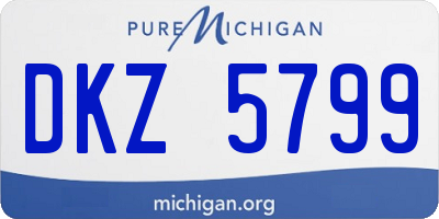 MI license plate DKZ5799