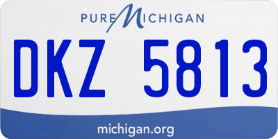 MI license plate DKZ5813