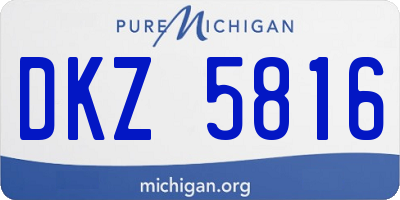 MI license plate DKZ5816