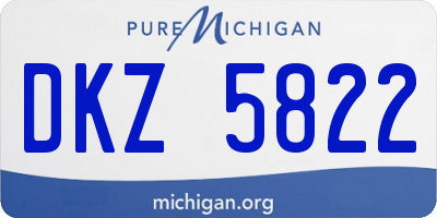 MI license plate DKZ5822