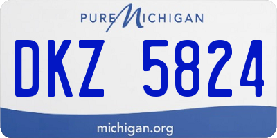 MI license plate DKZ5824