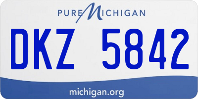 MI license plate DKZ5842