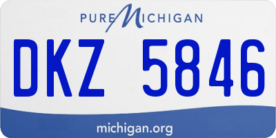 MI license plate DKZ5846