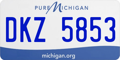 MI license plate DKZ5853