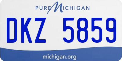 MI license plate DKZ5859