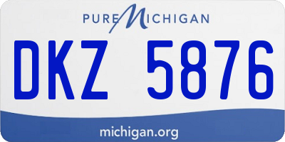 MI license plate DKZ5876