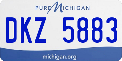 MI license plate DKZ5883