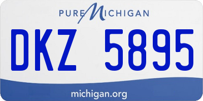 MI license plate DKZ5895