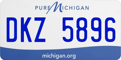 MI license plate DKZ5896