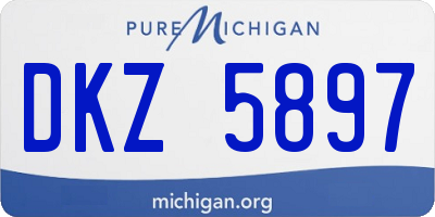 MI license plate DKZ5897