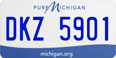 MI license plate DKZ5901