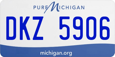 MI license plate DKZ5906