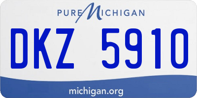 MI license plate DKZ5910
