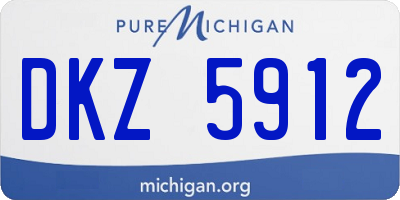 MI license plate DKZ5912