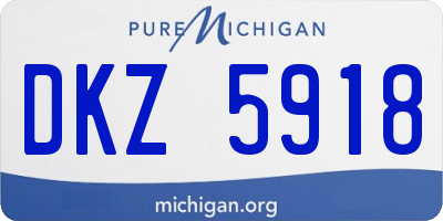 MI license plate DKZ5918
