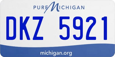 MI license plate DKZ5921