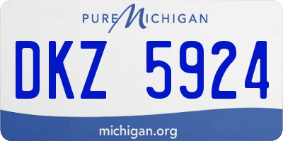 MI license plate DKZ5924