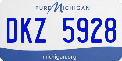 MI license plate DKZ5928