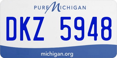 MI license plate DKZ5948