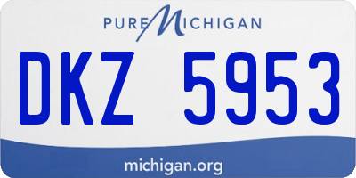 MI license plate DKZ5953