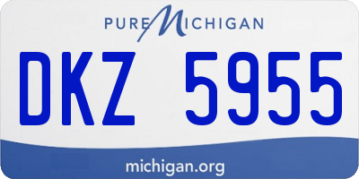 MI license plate DKZ5955