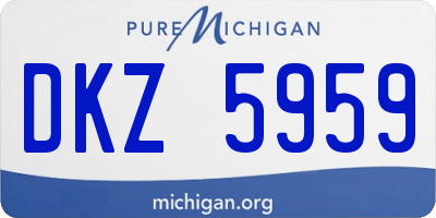 MI license plate DKZ5959