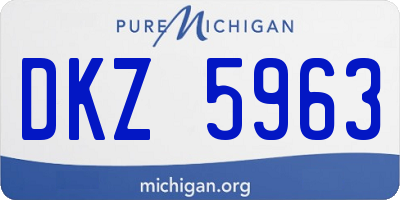 MI license plate DKZ5963