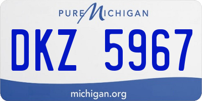 MI license plate DKZ5967